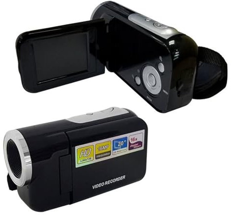 BODYA Mini DV Camera 16X Zoom Digital Video Camera HD 1080P Camcorder Battery Powered