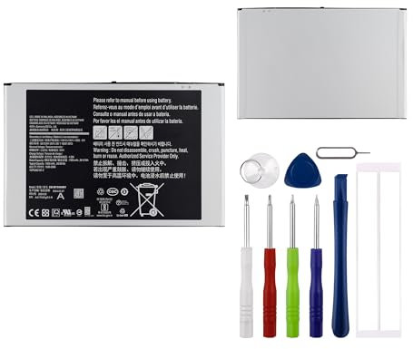 E-yiiviil EB-BT545ABY Batterie de rechange, 3,8 V, 7400 mAh, compatible avec Samsung Galaxy Tab Active 4 Pro T630/Tab Active 4 Pro 5G T636 avec outils