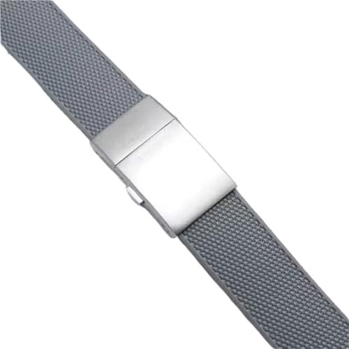 21 mm Ersatzbänder für Longines HydroConquest Uhrenarmband aus Gummi mit Faltschließe, Sport-Taucheruhr, Armbandzubehör (SCHWARZ) (Schwarz, 21 mm)