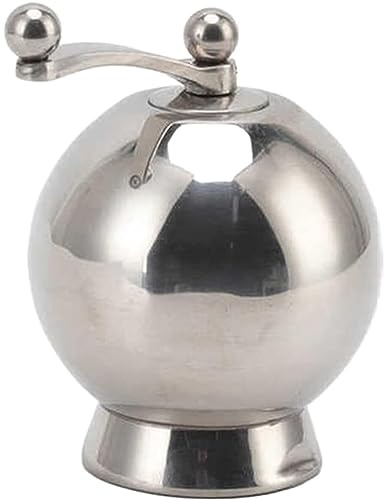 TOTIKI Pfeffermühle Manuelle Pfeffermühle Mit Langer Kurbel, Edelstahl-Pfeffermühle, Rund, Handgekurbelt Pepper Mill(1pcs)