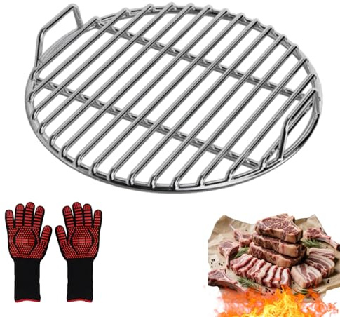 Generisch Neue Grillrost Edelstahl Rund, Verschiedene Größen, BBQ Grillgitter Backblech für Camping, Picknick, Garten, langlebige geschweißte Konstruktion, Einfache Reinigung, Gleichmäßige Erwärmung