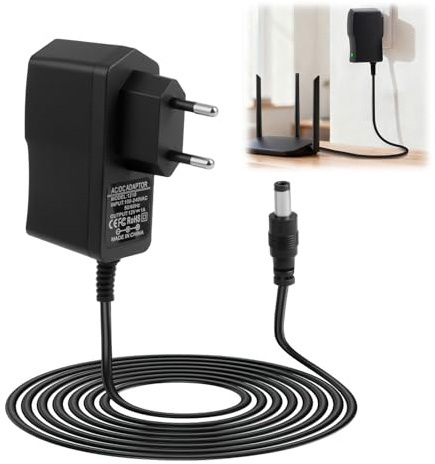 12V 1A Netzteil Adapter, 12W Universal Transformator 5.5mm*2.5mm | Netzadapter Steckernetzteil für LED 5050/3528 Streifen CCTV Kamera Router TV Box Radio Lampen, AC 100-240V 50 60Hz zu DC 12V