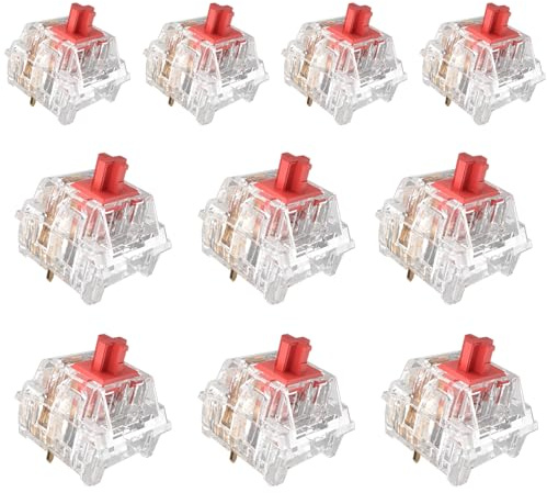 Fejwlvs ZhouWang - Interruttore a 3 pin 50 gf pre-lubrificato, antipolvere, adatto per RGB, tastiere meccaniche da gioco, tastiera meccanica MX (108 pezzi)