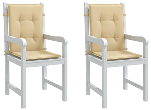 Frdhee Klemmkissen für Sitzbank,Niedriglehner-Auflagen 2 STK. Melange Beige 100x50x4 cm Stoff,Liegesesselkissen für Schlafzimmer und Wohnzimmer