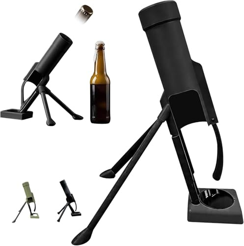 Apribottiglie a Pressione con Espulsione del Tappo, Apri Bottiglie Decorativo da Bar e Casa, Design da Esposizione, Adatto a Bottiglie a Collo Lungo da 5-6 cm, Idea Regalo Originale
