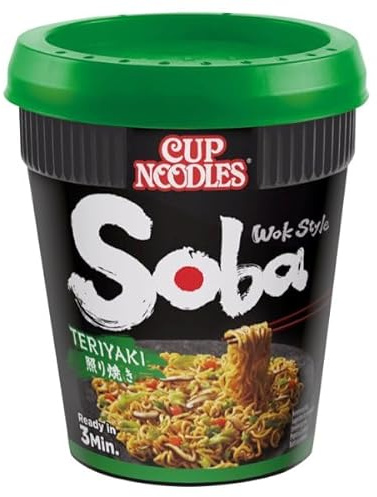 Nissin Soba Teriyaki Instant Wok Style Noodles Pot 90g | Case of 8