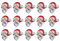LED Brosche Weihnachten brosche Anstecknadel Weihnachtsmann Abzeichen Brosche für Kinder Geschenk Partei Bevorzugungen 25Pcs