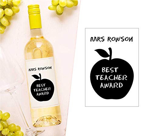 60 Second Makeover Limited Personalised Teacher Wine Bottle Label Thank You Teacher Best Teacher Gift Present