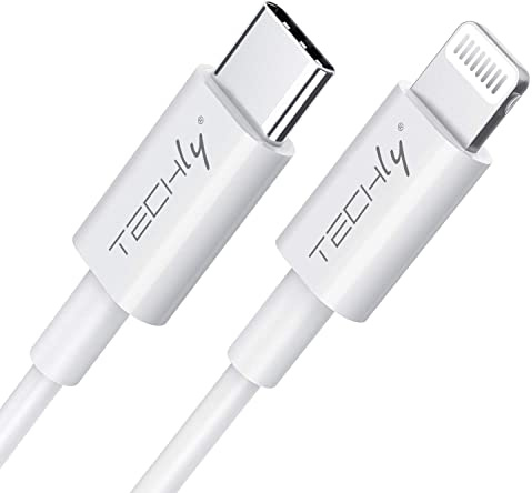 Techly iPad/iPad Pro/iPhone/iPod Ladekabel [1x USB-C™ Stecker - 1x Apple Lightning-Stecker] 1.00 m Weiß