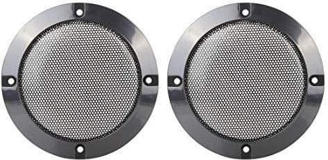 X AUTOHAUX 2pcs 4 Car Metal Glossy Audio Speaker Cover Mesh Grill Horn Guard