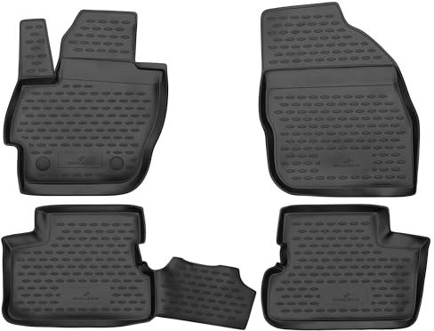 WALSER XTR Gummi Fussmatten Auto für Mazda 3 (BL) 2008-2014, 100% passgenaue Auto Fußmatten, robuste Universal Fußmatte Auto, Gummimatten Auto, Auto Fussmatten Gummi, Auto Gummimatten