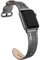 PARMPH Bracelet en cuir véritable compatible avec Apple Watch 38 mm, 40 mm, 41 mm, brillant, fin, élégant, compatible avec iWatch Series 7 6 5 4 3 2 1 SE pour femme, noir pailleté
