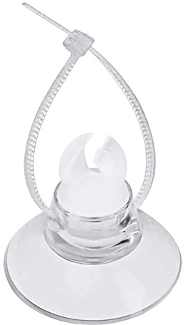 Pawfly 20 Pack Aquarium Suction Cups with Clips and Adjustable Zip Ties Cables Fish Tank Tools for Binding Moss Holding Airline Tubing Decorations Shrimp Nests and Reptile Hammocks