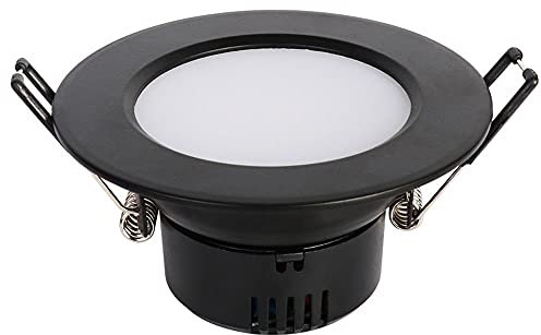 SDUYTEG Lámparas De Techo De Aluminio LED De 9W / 12W Luces De Empotrar para Salas De Conferencias Luz De Disco De Vitrina Downlights para El Hogar Negro Regulable 3000K / 4000K / 6000K