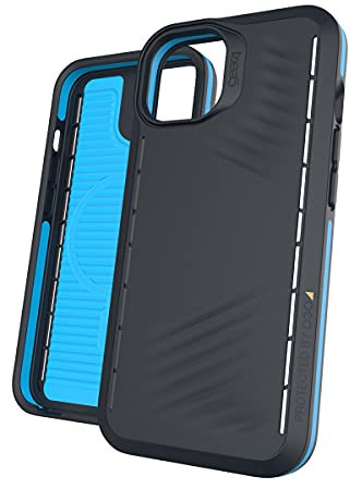 ZAGG Vancouver Snap D30 Protective Case for iPhone 13, 5G, Shockproof, MagSafe (Black/Blue)
