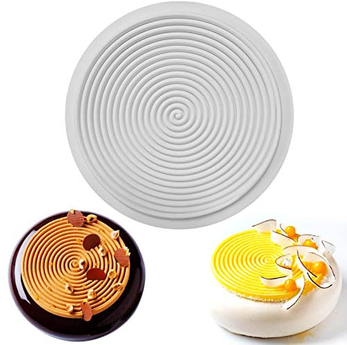 Silikonform Spiral Flachform Kuchenform Spiralkuchenform Silikon Silikon Backform Spirale Geeignet für Kuchen, Seife, Gelee, Muffins, Pudding usw. Hitzebeständig und leicht zu lösen.