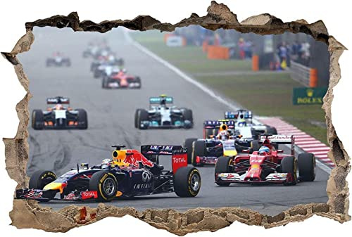Formel 1 F1-Rennwagen Smashed Wall Decal Graphic Sticker Art Mural