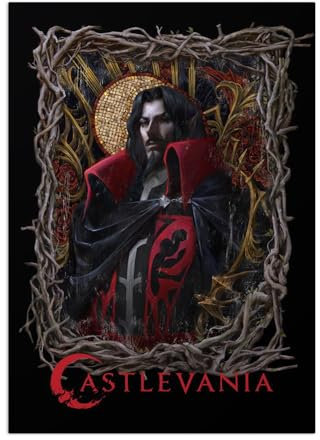 Displate Offiziell Castlevania MetallPoster Magnetische Befestigung Inklusive Lizenziert Bilder Hochwertiges Poster Vampire Portrait 45 cm x 32 cm