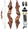 Black Hunter 60 Zoll Recurvebogen 20-60 Lbs Takedown Sportbogen Mit Zubehör Jagd Recurve Für Rechtshänder Anfänger Erwachsene (30LBS)
