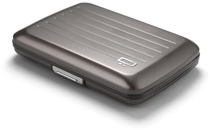 Aluminium Kartenetui mit Metallverschluss, RFID-Schutz vor Betrug und Entmagnetisierung, Kompakte Geldbörse, Modell Smart Case Oslo