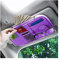 BELOMI Car Sun Visor Organizer, Net Zipper Storage Pouch Sunglasses Holders, PU Leather Document Case Bag with Multi-Pocket for Card Pen Key Cash, Universal Auto Truck Interior Accessories (Purple)