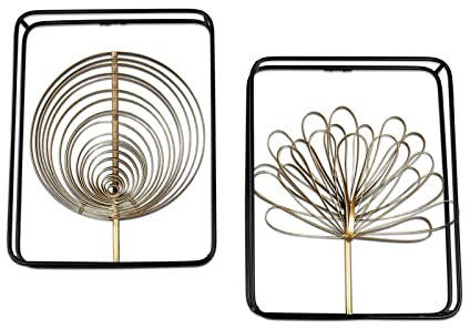 formano Wanddeko aus Metall Modern Flowers 2er-Set Wandbild