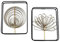 formano Wanddeko aus Metall Modern Flowers 2er-Set Wandbild