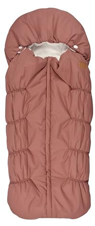 BÉABA, Fußsack für Babys Kinderwagen, 100% wasserdicht, winddicht, Double Fleece Ultra Warm, TOG 6, 3- und 5-Punkt-Gurtführung, Bedeckende Kapuze, Reißverschluss, 6-24 Monate, Terracotta