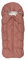 BÉABA, Fußsack für Babys Kinderwagen, 100% wasserdicht, winddicht, Double Fleece Ultra Warm, TOG 6, 3- und 5-Punkt-Gurtführung, Bedeckende Kapuze, Reißverschluss, 6-24 Monate, Terracotta