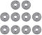 10 Pièces écrous Moletés en Acier Inoxydable Tête Plate à Travers le Trou écrou de Serrage à la Main (M4)