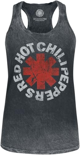 Red Hot Chili Peppers Distressed Logo Frauen Tank-Top schwarz