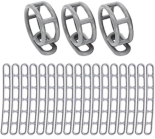 20 Stück Abspannelement aus Kunststoff, Leiter Abspannelemente für Vorzelte 6-Loch Seilspanner Reißfest Camping Abspannleiter Vorzelt Spanner Zubehör für Zelte, Markisen,Vordächer, Planen
