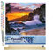 Figured'Art Peinture par Numéro Adulte Falaise et Vagues - Activité Manuelle Kit de Loisir Créatif DIY Numéro d'Art Complet - 40x50cm avec châssis en bois à monter