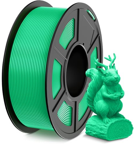 SUNLU PLA Filament 1.75mm, 3D Drucker Filament PLA 1.75mm +/- 0,02mm, Einfach zu Verwenden, Anfängerfreundlich, Passend Für Sie Meisten FDM 3D Drucker, 1KG Spule. (Grün)