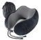Emwel Nackenkissen Flugzeug, Reisekissen Memory Foam, Ergonomisch Gestaltetes Nackenhörnchen, Nackenkissen Reise, Reise Gadgets,Ideal für Reisen, Flugzeug, Auto, Büro-Black