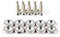 Wambere 10 Stück Universal M6 x 20mm Schraubenscheiben Auto Schrauben Aluminium Stoßfänger Unterlegscheibe Unterlegscheibe,KotflüGel Unterlegscheibe Schraube,Autozubehör Motorraum Dress Up,Silber