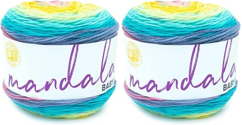 Lion Brand Yarn Company 526-207 Mandala Baby Yarn, Honeydukes, One Skein (Pack of 2)