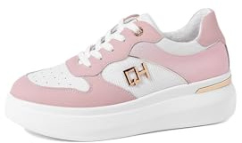 QUEEN HELENA Baskets en Cuir Baskets Casual Femmes QH7012