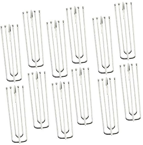 MAGICLULU 40St Haken aus Edelstahl Gardinenfaltenhaken Vorhang Whiteout-Klebeband 4 Ende Gardinenhaken Quetschfalten-Clips Haken 4-Zinken-Haken Rostfreier Stahl anschließen Tuch Kupfer