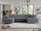 MKS MEBLE Cord Sofa U, Wohnlandschaft U-Form, Ecksofa mit Schlaffunktion und Bettkasten, Schlafsofa mit Bettkasten, Couch mit Verstellbare Kopfstützen - Pedro U - Dunkelgrau Cord