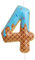Ice Cream Birthday Candles, Colorful Cake Decorations, Candy Number 4 Candle for Birthday Cake, Sweet 4th Cake Topper Candle, Ice Cream Theme for Girls Boys Birthday Decorations Summer Party Supplies