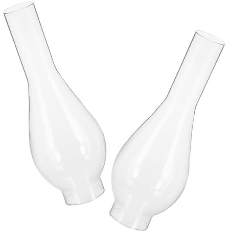 MOBUTOFU 2piezas Lámpara De Vintage De Pantalla De Vidrio Transparente Para Queroseno Chimenea De Pequeña Accesorio Retro Para Decoración Del Hogar