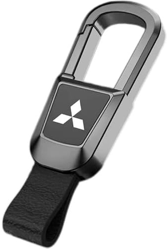 JIAAM Schlüsselanhänger Auto für Mitsubishi Delica 2019-2023, Zinklegierung Auto Schlüsselring Schlüsselhalter Auto Schlüsselbund mit Logo Auto Schlüssel Anhänger Autoschlüssel Zubehör,B