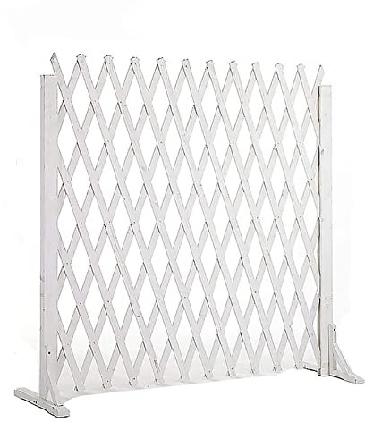 Barriera decorativa bianca autoportante per animali, staccionata, estensibile, per privacy e sicurezza