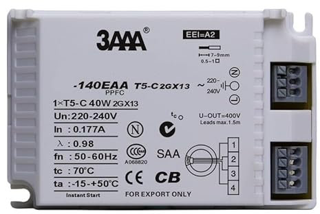 LANAPPTLTG YZ-140EAA 40W AC 220-240V Lampada Fluorescente Alimentatore elettronico Adatto for Lampada ad Anello T5 Reattore Standard