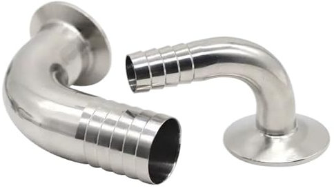 1 pz 12,7 14 16 19 25 32 38 mm Portagomma TC25,4 TC34 1,5 Tri Clamp Gomito a 90 gradi Raccordo sanitario in acciaio inossidabile SUS304(TC50.5mm,12mm)