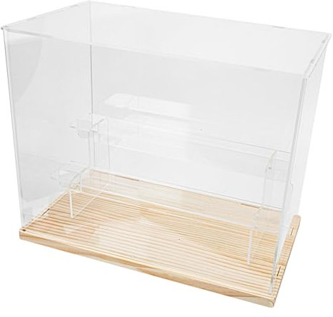 BESPORTBLE Solid Wood Storage Display Rack for Doll Figurine Storage Basket for Desktop Crafts Showing Case