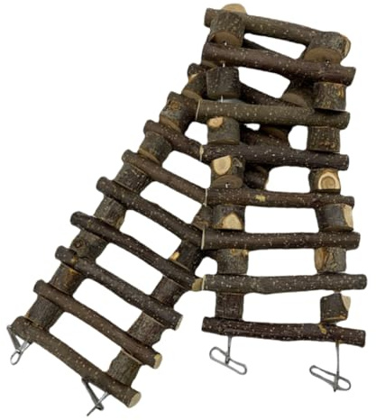 ibasenice Wooden Bird Climbing Ladder Long Parrot Step Ladder for Small Animals for Exercise and Play for Guinea Pigs Hamsters and Small Birds