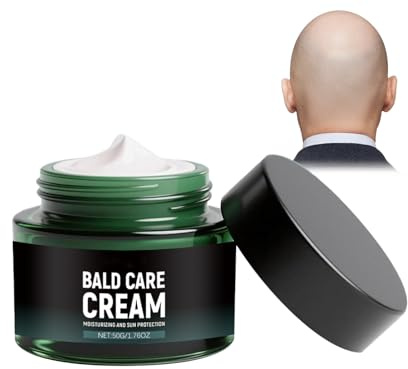 Glatzencreme für Männer,Kopfhaut Pflege Creme,Feuchtigkeitscreme mit Aloe Vera, Beruhigende Palliativ Creme gegen Irritationen nach der Rasur,Glatzenpflege Männer gegen Hautirritationen und Rasurbrand