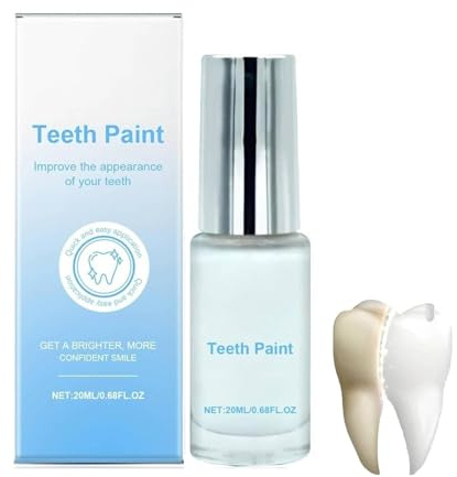 Zahnlack Weiß, Tooth Polish,Tooth Paint, White Enamel Paint, Instant Whitening Paints For Teeth Whitening, Sofortige Zahnaufhellungsfarbe, Weiße Zähne, Frischer Atem,Entfernt Flecken,20ml